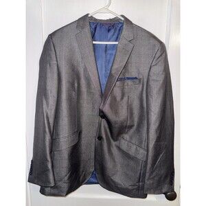 Billy London Mens 42R Gray 2 Button Single Breasted Blazer